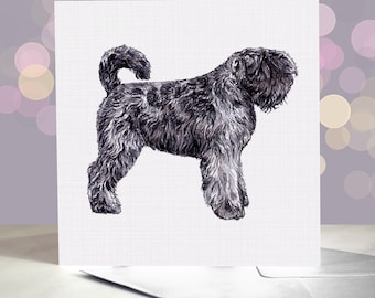 Carte de voeux Bouvier des Flandres / Intérieur vierge / Carte du chien / Pour les toiletteurs, les vétérinaires et les amateurs de races