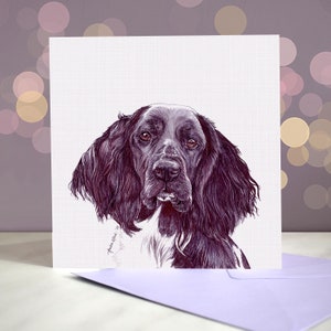 Grote Munsterlander-wenskaart - blanco binnenkant / Kaart van de hond / Voor trimmers, dierenartsen en rassenliefhebbers