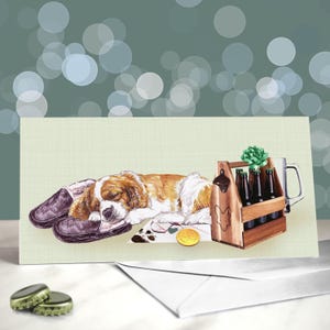 Biglietti per la festa del papà con il cane Cavalier King Charles - Biglietto per papà con cane - Regali per genitori di animali domestici - Biglietto per papà con Spaniel Toy inglese - Festa del papà con cane Spaniel