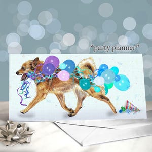 Tarjetas de cumpleaños para perros Spitz finlandeses / Perro de caza finlandés / Interior en blanco / Tarjeta del perro / Tarjeta de perro de muestra de corteza / Tarjeta de felicitación de Spitz nórdico