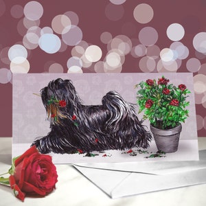 Shih Tzu - Variedad de tarjetas de aniversario y San Valentín - Tarjeta de "Te amo" para amantes de los perros - Divertido San Valentín de parte del perro - Chrysanthemum Dog