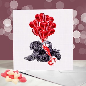 Cocker Spaniel de exhibición - Variedad de tarjetas de aniversario y de San Valentín - Tarjeta de "Te amo" para amantes de los perros - Divertido San Valentín de parte del perro