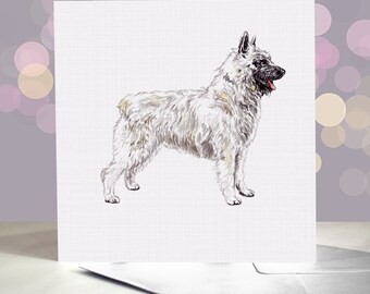 Carte de voeux Bouvier des Ardennes / Intérieur vierge / Carte du chien / Pour les toiletteurs, les vétérinaires et les amateurs de races