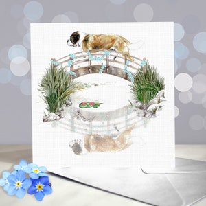 Saint-Bernard - Carte de sympathie pour chien - Désolé pour votre perte - Carte de remerciement pour la gardienne d'animal et le promeneur de chien - Nouvelle carte d'arrivée - Nouvelle carte de maison