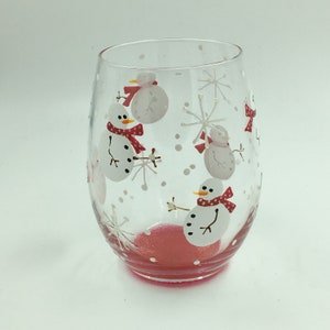 Snowman Wine Glass