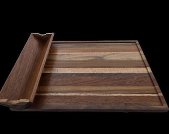 exotic wood charcuterie and cheese appetizer tray- brazilian cherry