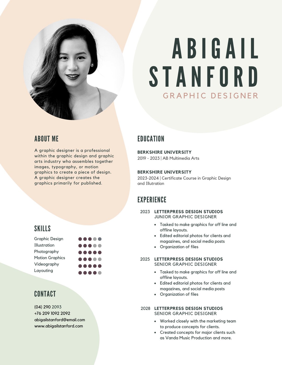 Marble resume template etsy