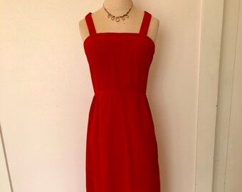 Vestido navideño RED VELVET Lanz Original Maxi HOLIDAY / Vestido de terciopelo de algodón de los años 70 / Vestido que realza la figura / Auténtico vintage / Excelente estado