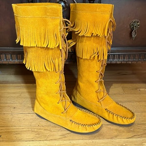Rawhide moccasins top