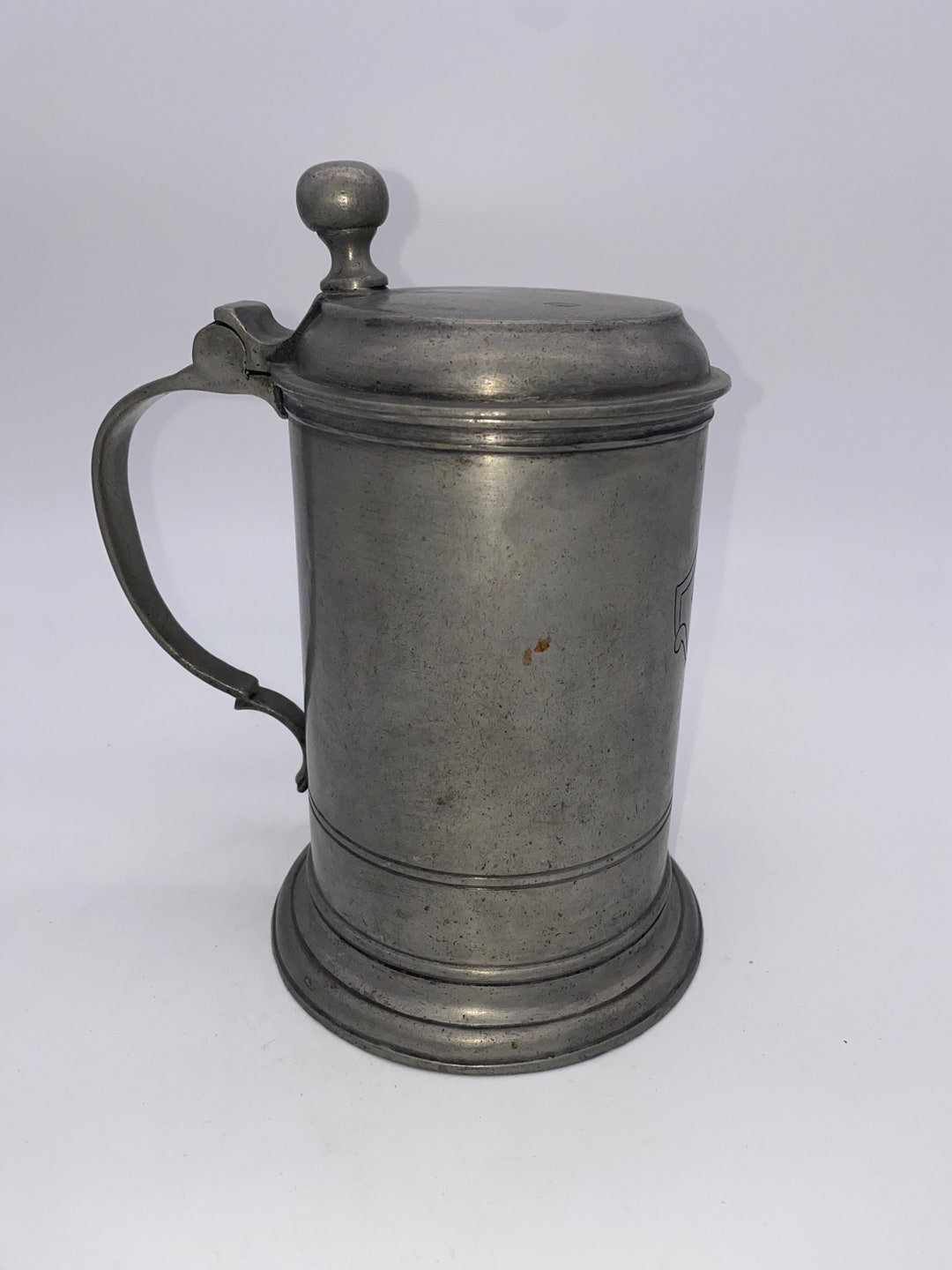 Antique Pewter Tankard Rare Find Etsy