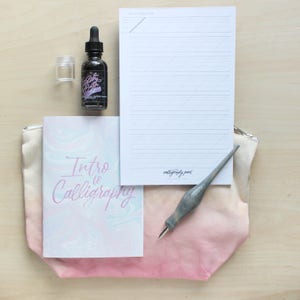 Calligraphy Practice Note Pad Lined with Guides and a Slant for Copperplate and Zebra G Nib image 8