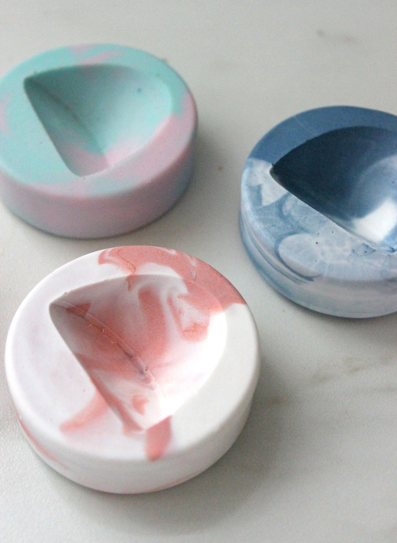 Tilted Calligraphy Ink Holder in Gray Mint Blush and Pastel Etsy