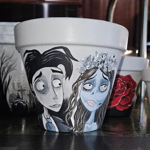 Corpse Couple, Hand Painted, Gothic, Wedding, Bride,
