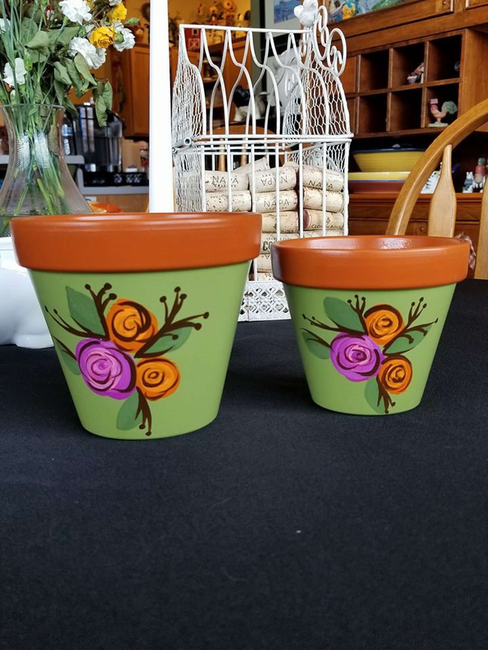 painted flower pots