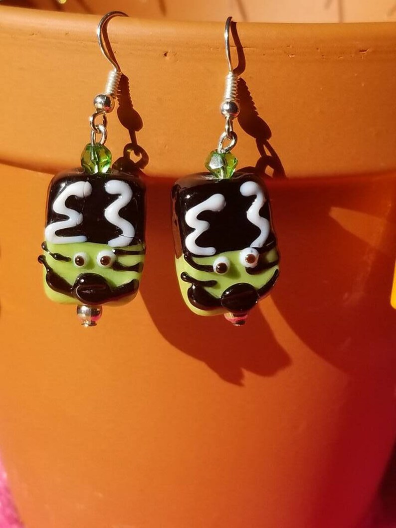 Halloween Monster Bride Earrings image 1