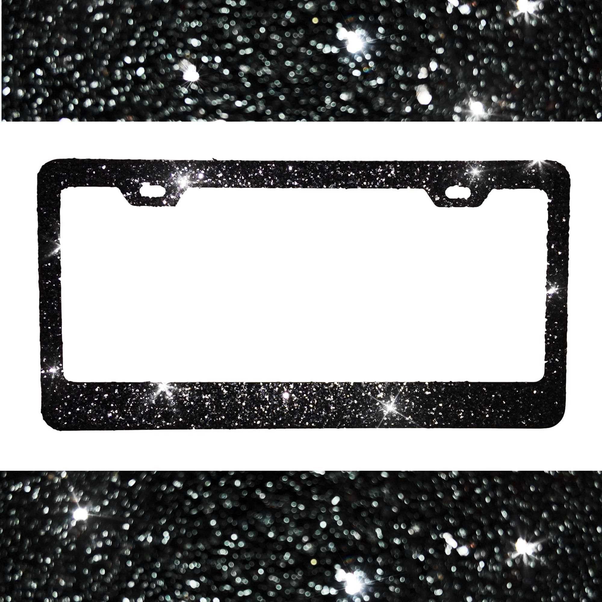 Auto Drive Crushed Bling Automotive Metal License Plate Frame, 90141W 