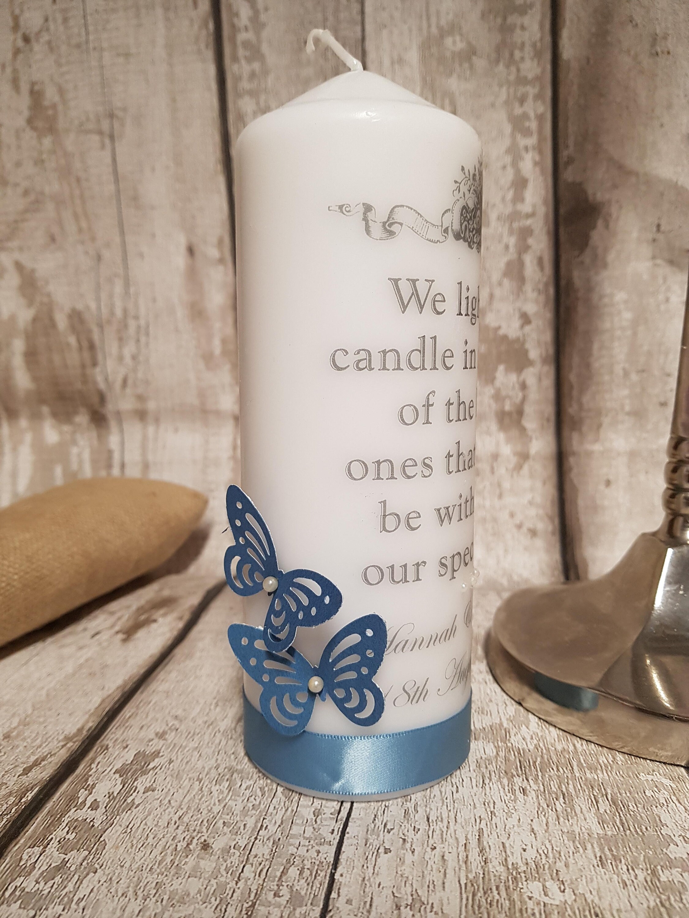 Gedenkkerze / Hochzeit / geliebter Mensch / Trauer / Etsy