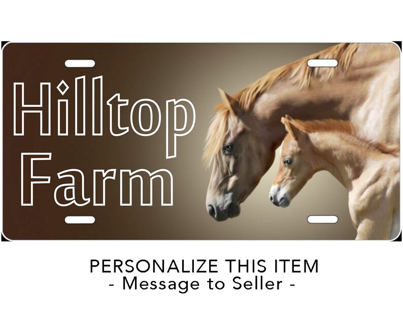 Horse License Plate Personalized Free Image 0