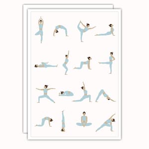 Yoga verjaardagskaart voor haar Unieke handgemaakte kunst, yogahoudingen meditatie kunstwerk waardering cadeau voor een yogaleraar instructeur aandenken