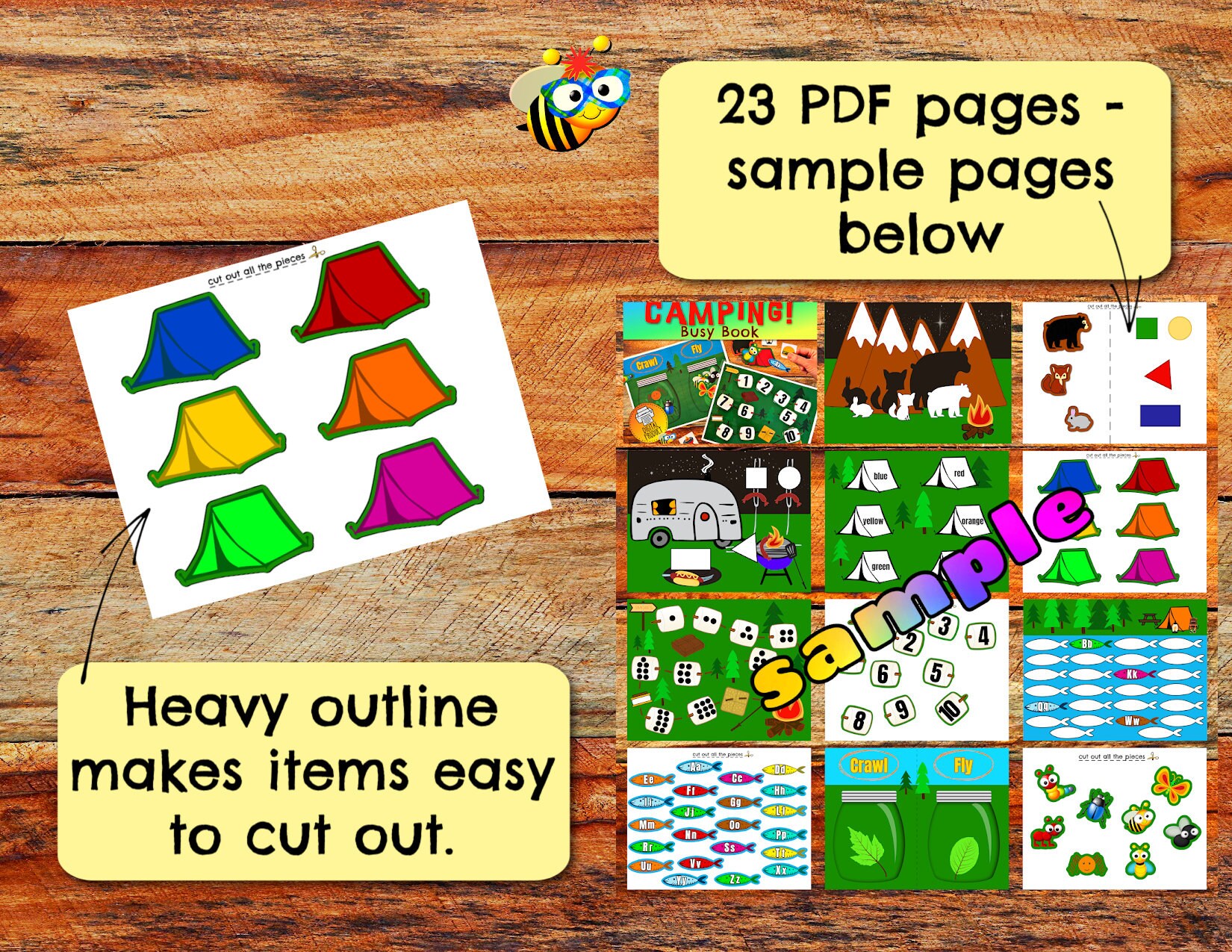 Busy Book Camping | Camping Theme | Camping Activities | Preschool ...