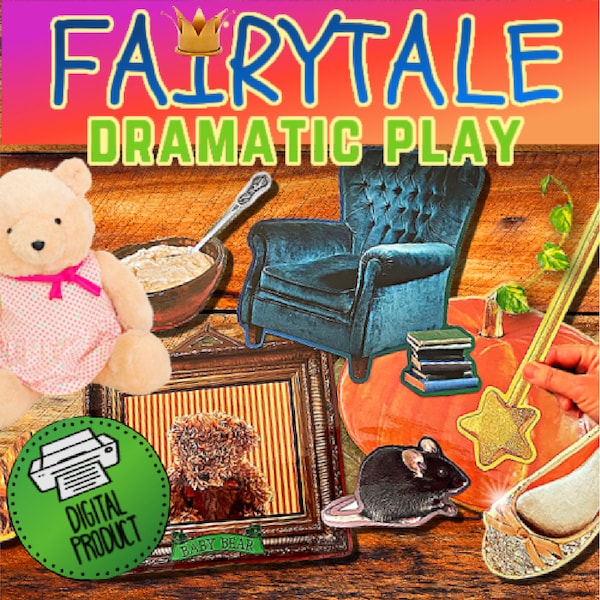 Fairy Tale Dramatic Play | Princess Pretend Play | Three Bears Pretend Play | Bulletin Board Decor | Printable | Preschool | Homeschool