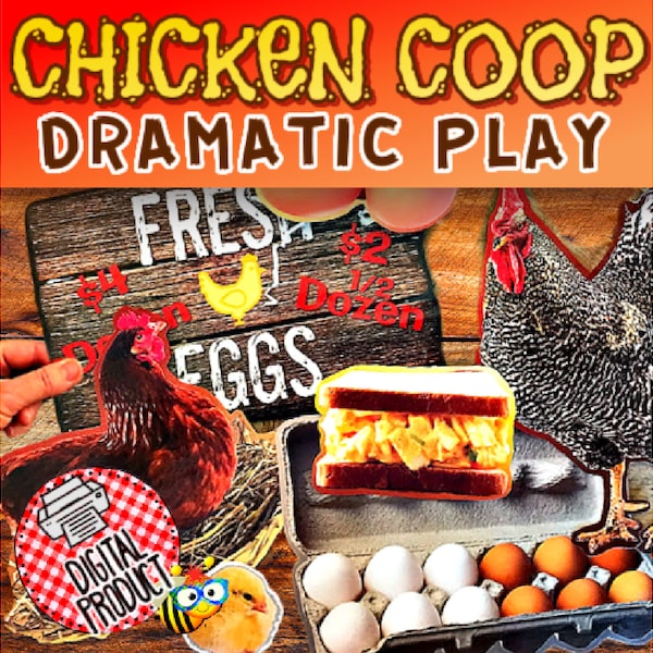 Dramatic Play Farm | Chicken Life Cycle | Life Cycle Chicken | Farm Activity | Pretend Play | Preschool Printables |  Homeschool Play