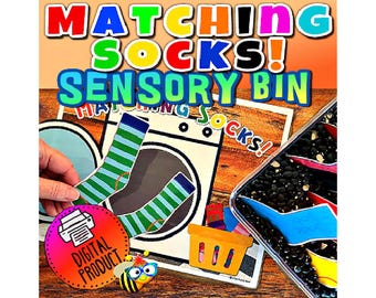 Preschool Matching Activity | Socks Activity | Printables | Preschool  Skills| PreK Learning | Homeschool Skills | Matching Socks