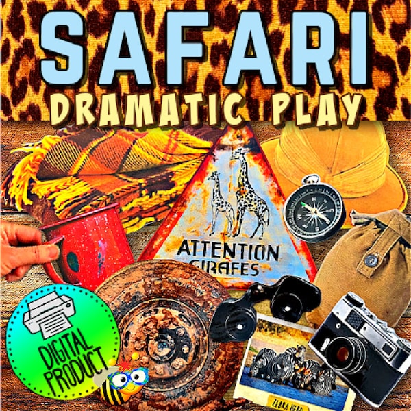 Dramatic Play Safari | Safari Pretend Play | Preschool Toy | Preschool Play | African Animals Activity | Homeschool Play