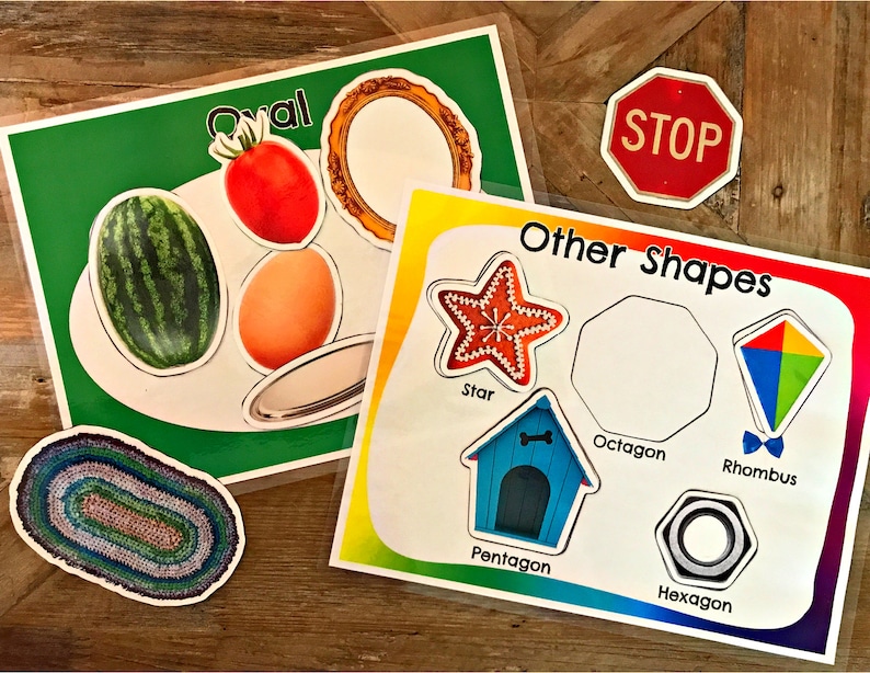 2-D Shapes Sorting Mats Identify Shapes Environmental Print Printables ...