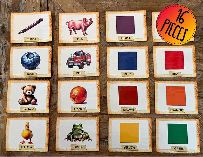 Colors Flashcards for Preschool | Printable Color Matching Cards ...