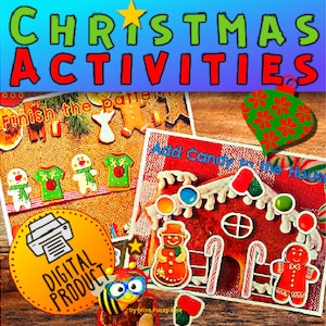 Christmas Activity | Christmas Busy Book | PreK Learning | Christmas Matching| Preschool Christmas Activity | Homeschool Christmas