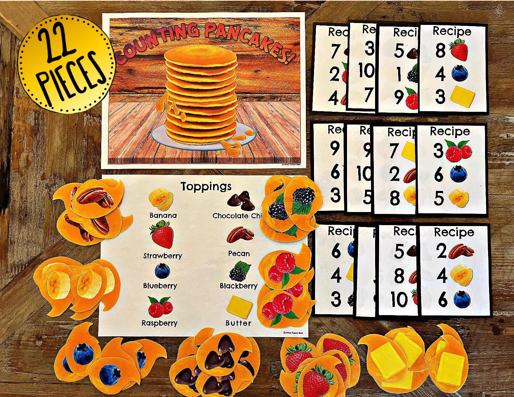 Counting Activity | Pancake Activity | Preschool Counting 1-10 | 1-1 ...