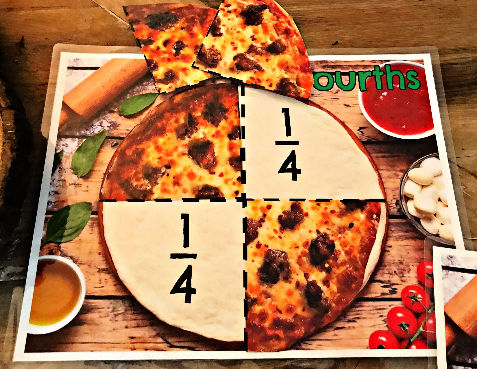 Pizza Fractions Printable Handson Math Activities 1st 2nd Grade