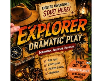 Abenteuer-Rollenspiel | Abenteuer-Pinnwand | Entdecker-Figuren zum Ausschneiden | Vorschulspiel | Spiel für Vorschulkinder | Spiel für Homeschooling