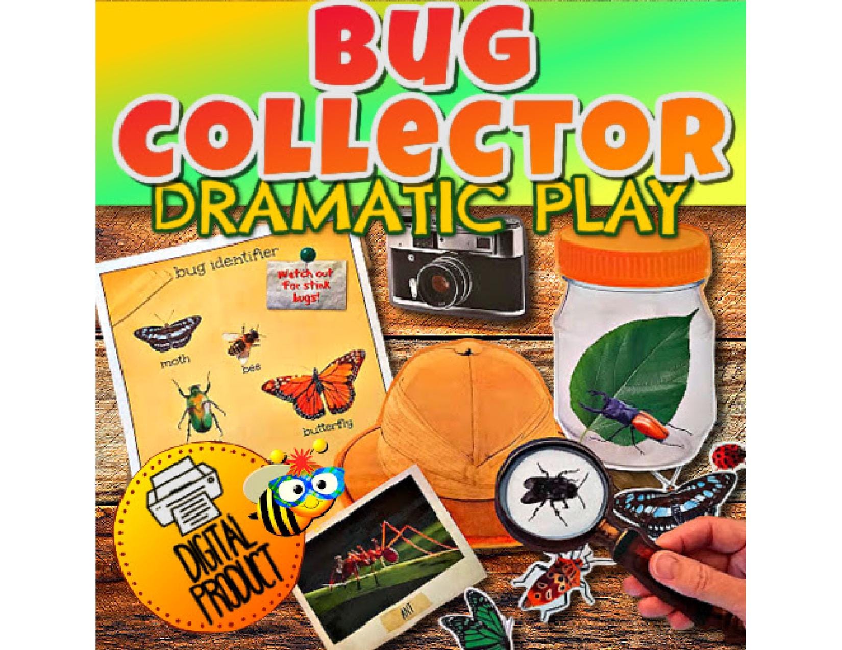 Bug Collector Dramatic Play | Bug Activity | Pretend Play | Bug Bulletin Board | Bug Preschool | PreK Bug | Bug Homeschool | Bug Theme