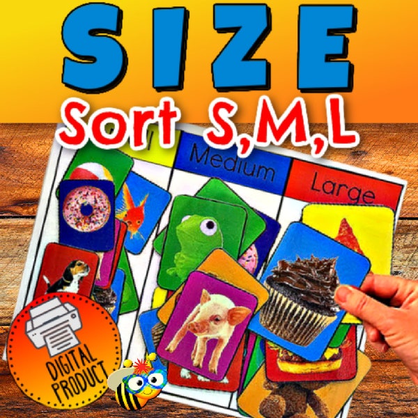 Size Sorting Mats | Small, Medium, Large | Order by Size | PreK Skills | Homeschool Activity | Size Activity