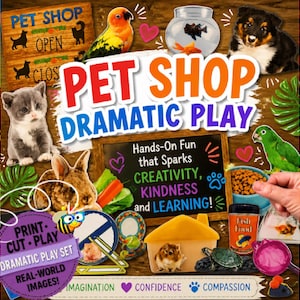 Pet Shop Dramatic Play | Printable | Digital Download | Pretend Pets | Life Skills | Preschool Pet Theme | Pet Care Activity | Homeschool