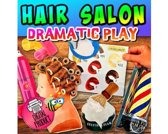 Hair Salon Dramatic Play | Beauty Shop Pretend Play | Preschool Theme | Preschool Play | Pretend Activity | Homeschool Play