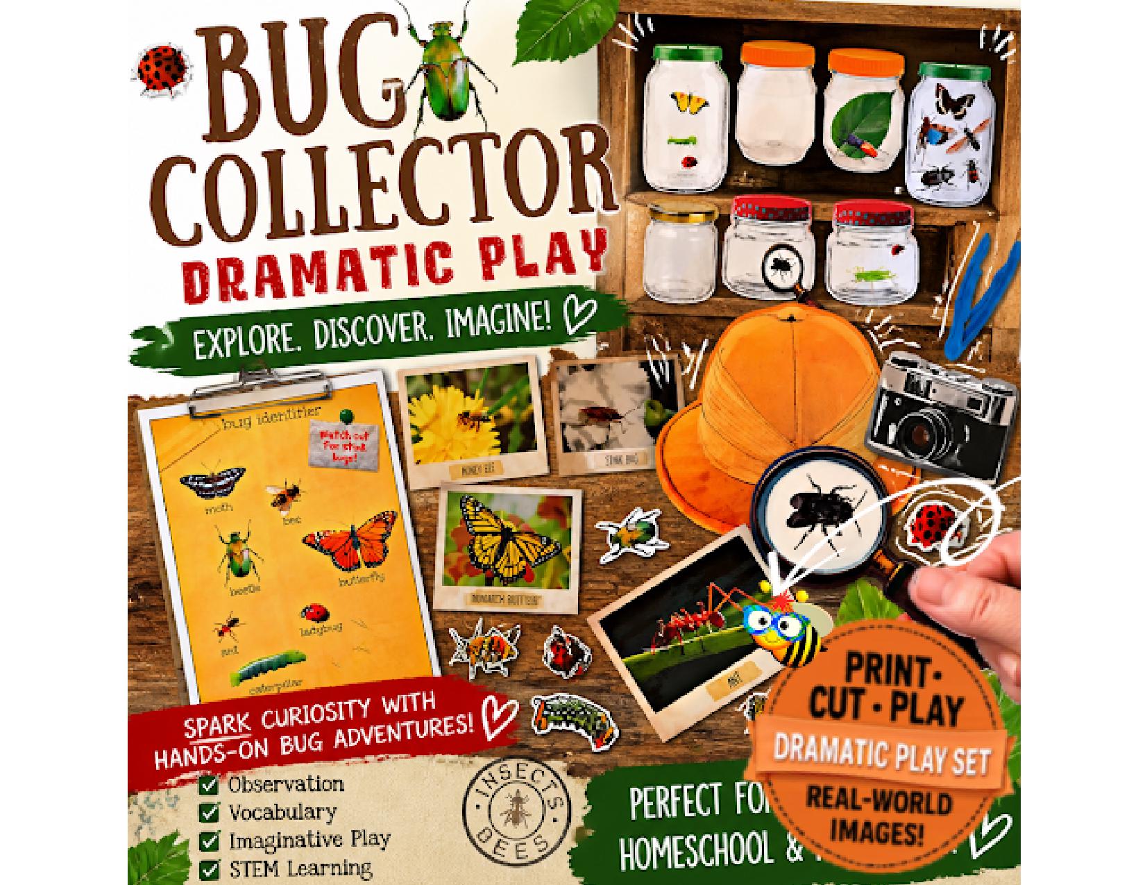 Bug Collector Dramatic Play | Printable | Digital Download | Pretend ...