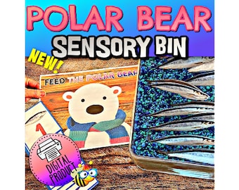 Polar Bear Sensory Bin | Counting Activity | Sensory Bin Activity | Seek and Find Activity | Fish Search Activity | Count objects