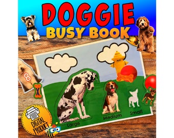 Dog Busy Book  | Dog Activity | Printables | PreK Skills | Preschool Skills | Homeschool Dog Activity | Toddler Busy Book | Toddler Activity