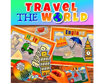 Around the World Activity | Countries Matching Activity | Sorting Customs  and Culture |  Printables | PreK Learning | Homeschool Activity