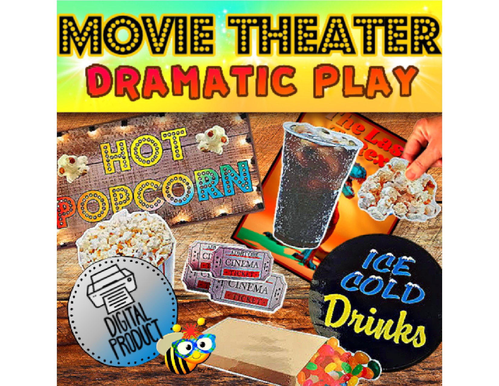 Dramatic Play Movie Theater Pretend Play Movie Theater Printable ...