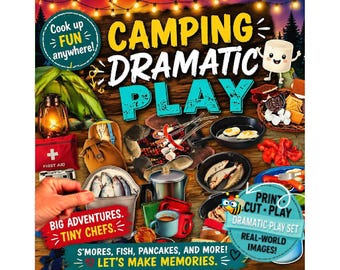 Camping Dramatic Play | Camping Pretend Play | Camping Bulletin Board | Camping Activity | Camping Theme | Digital Download | Travel Toy