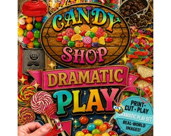 Candy Shop Dramatic Play | Pretend Play Candy | Printable Play | Preschool Play | PreK  Play | Homeschool Play | Candy Theme | Homeschool