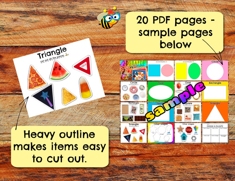 2-D Shapes Sorting Mats Identify Shapes Environmental Print Printables ...
