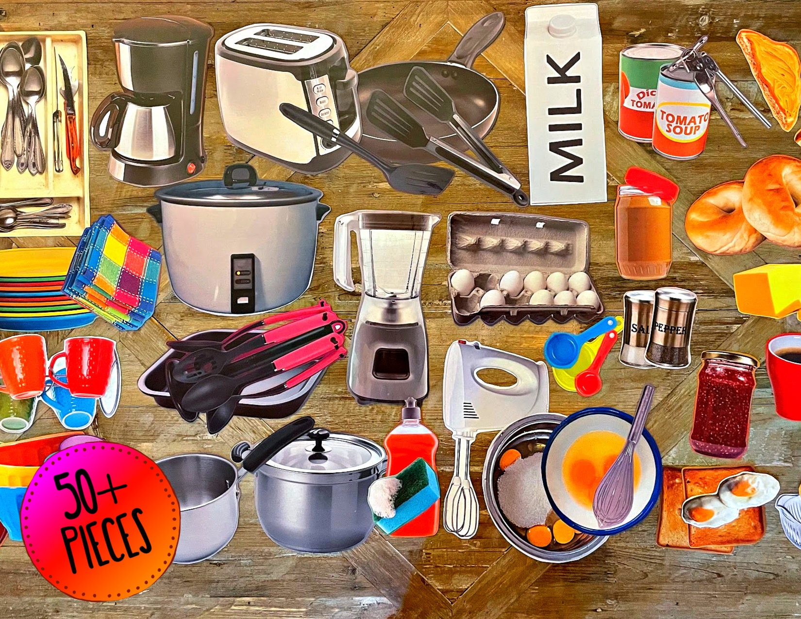 Kitchen Dramatic Play Set | Pretend Play, Food Cutouts, Bulletin Board ...