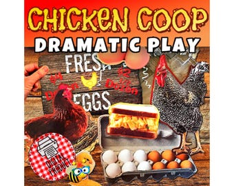 Chicken Coop Dramatic Play | Chicken Life Cycle | Homeschool Chicken | Farm Activity | Pretend Play | Chicken Theme | Farm Theme