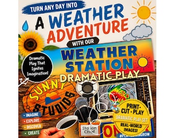 Weather Station Dramatic Play | Printable | Digital Download | Pretend | Meteorologist Role Play | Preschool Weather | Homeschool