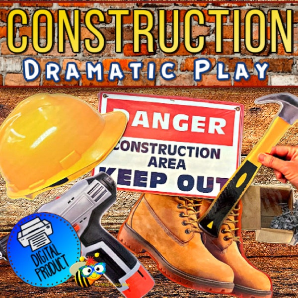 Dramatic Play Construction  | Pretend Tools, Lunch, and  Community Fun | Printable Preschool Homeschool